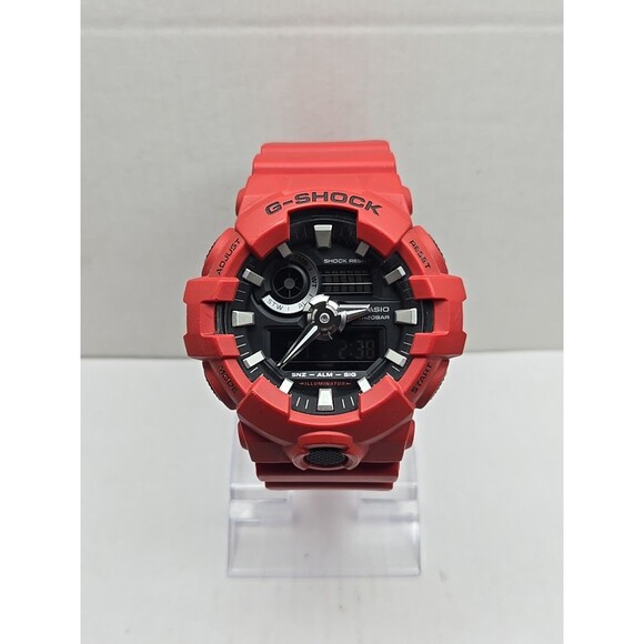 Casio G-Shock GA700-4A Red Analog Digital Mens 200M Watch New Battery Tested - Picture 1 of 11